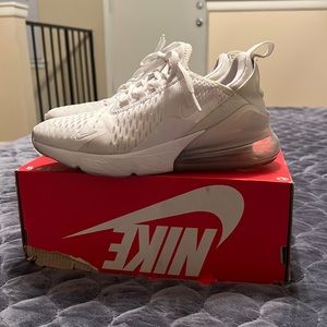 Womens all white Nike  270